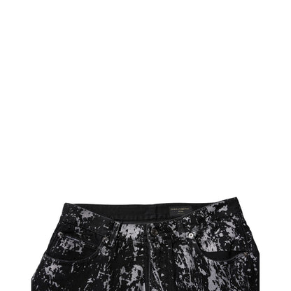 Dolce & Gabbana Black Tie Dye Cotton Straight Men Denim Jeans Dolce & Gabbana
