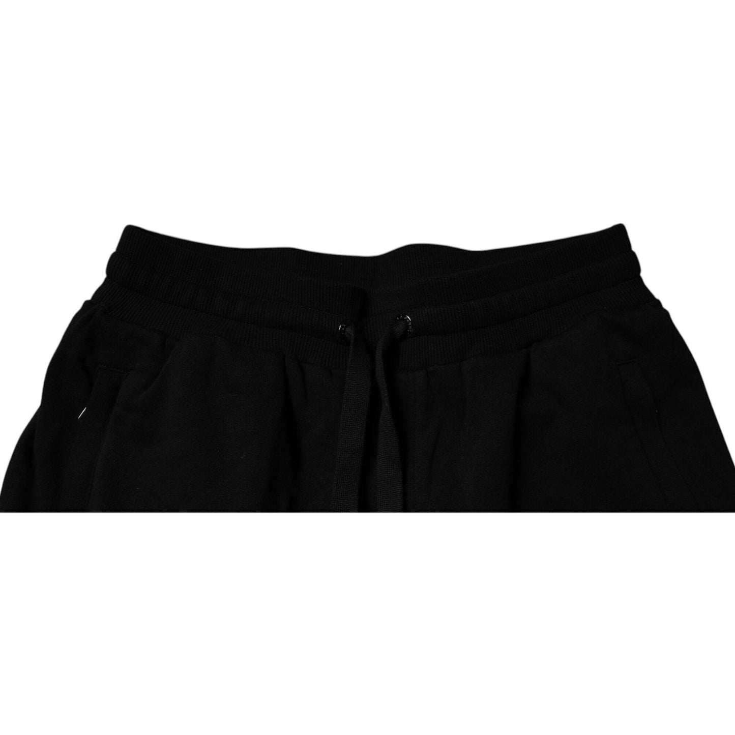 Dolce & Gabbana Black Cotton Mid Waist Jogger Sweatpants Pants Dolce & Gabbana