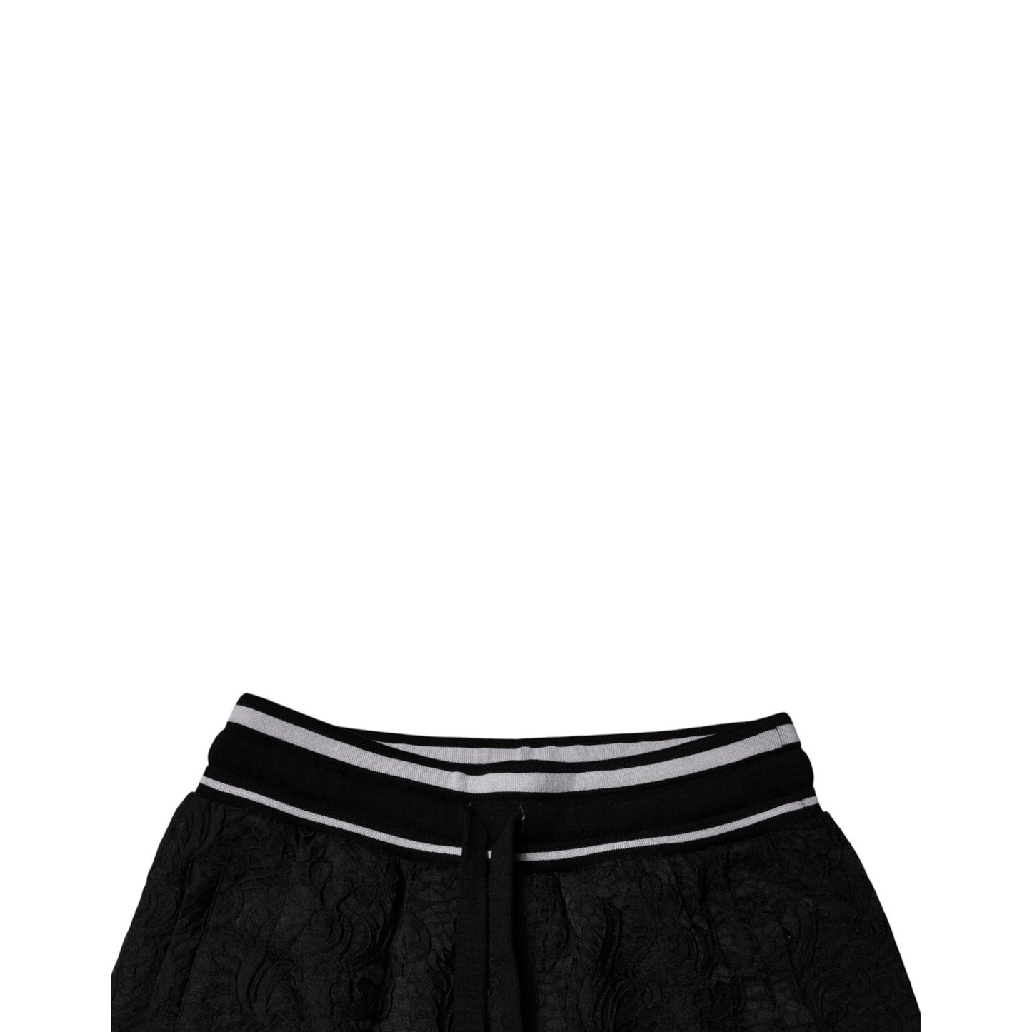 Dolce & Gabbana Black Mid Waist Jogger Men Sweatpants Pants Dolce & Gabbana