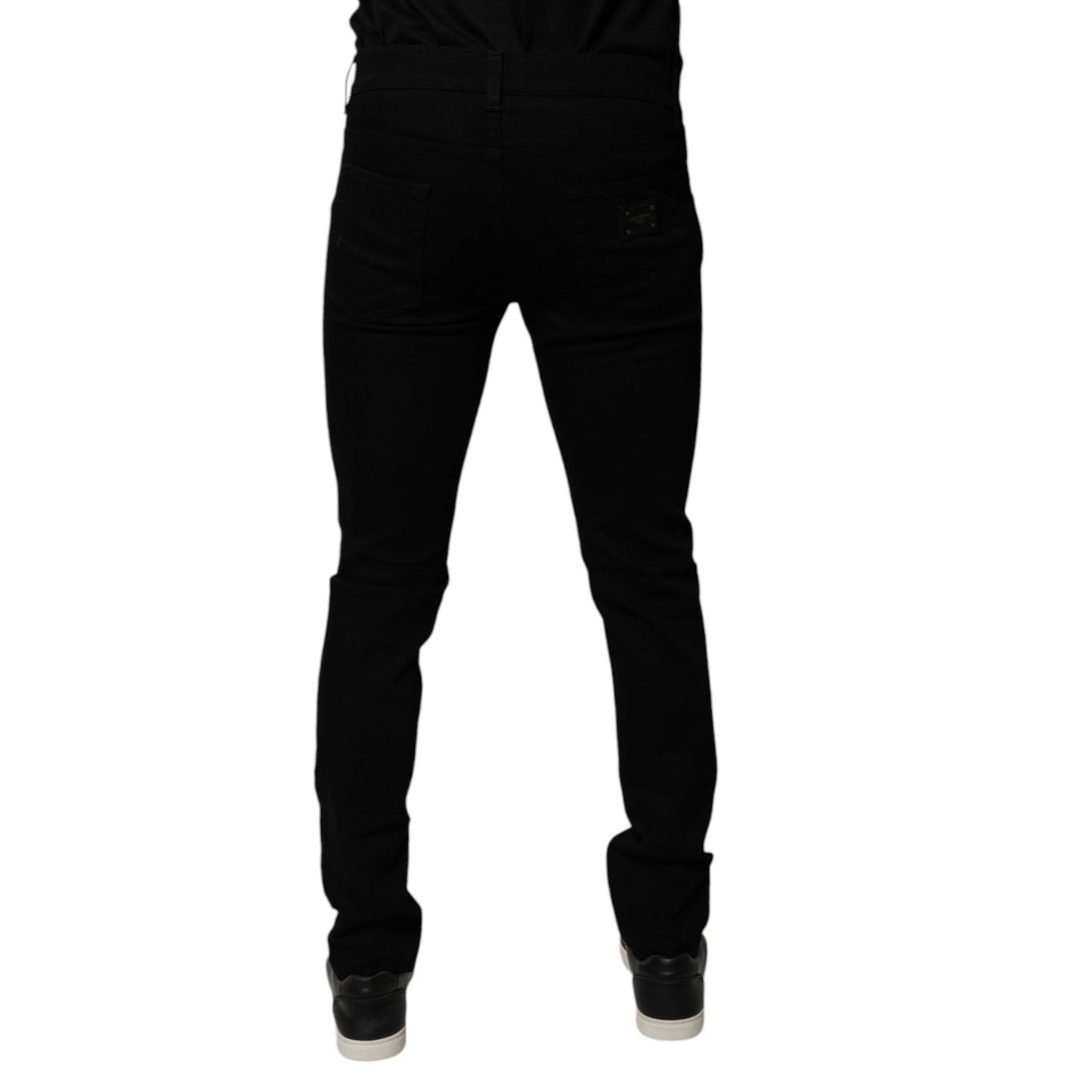 Dolce & Gabbana Black Sacred Heart Cotton Skinny Denim Jeans Dolce & Gabbana