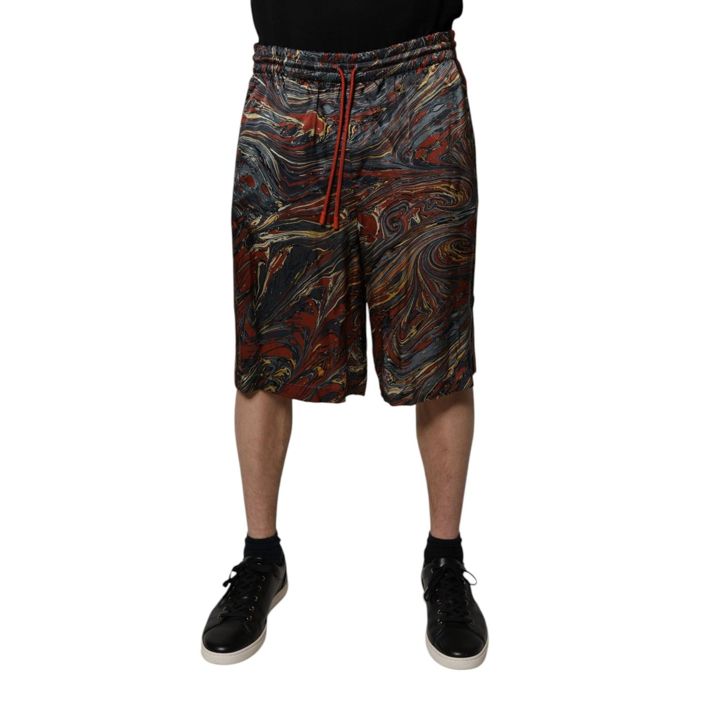 Dolce & Gabbana Multicolor Marble Print Trouser Bermuda Shorts Dolce & Gabbana