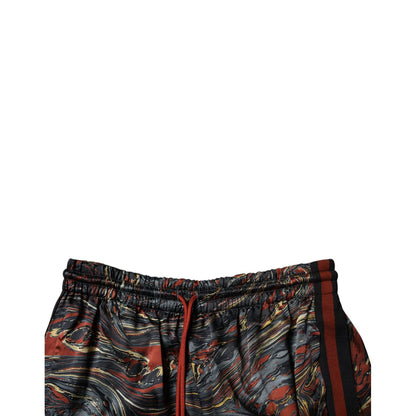 Dolce & Gabbana Multicolor Marble Print Trouser Bermuda Shorts Dolce & Gabbana