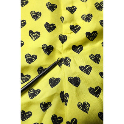Dolce & Gabbana Green Silk Heart Print Bermuda Shorts Dolce & Gabbana