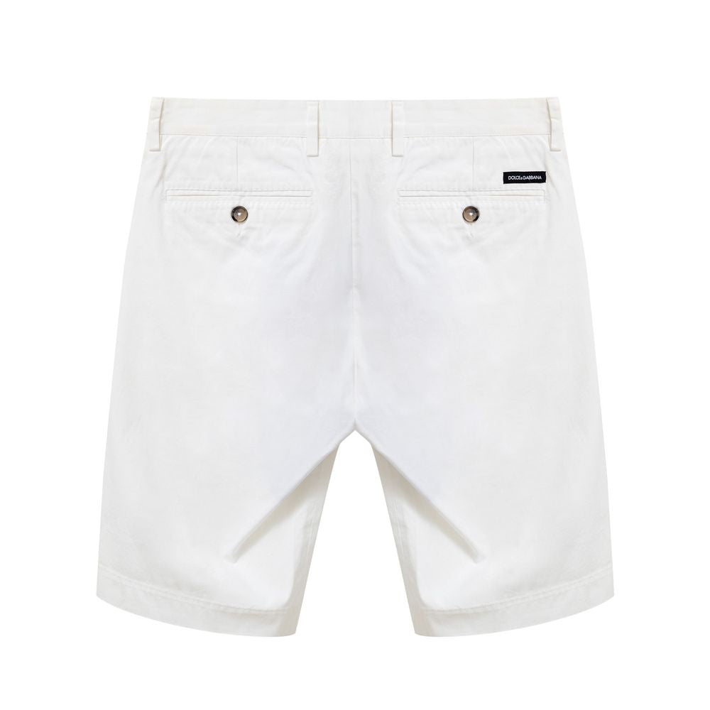 Dolce & Gabbana White Cotton Bermuda Shorts Dolce & Gabbana