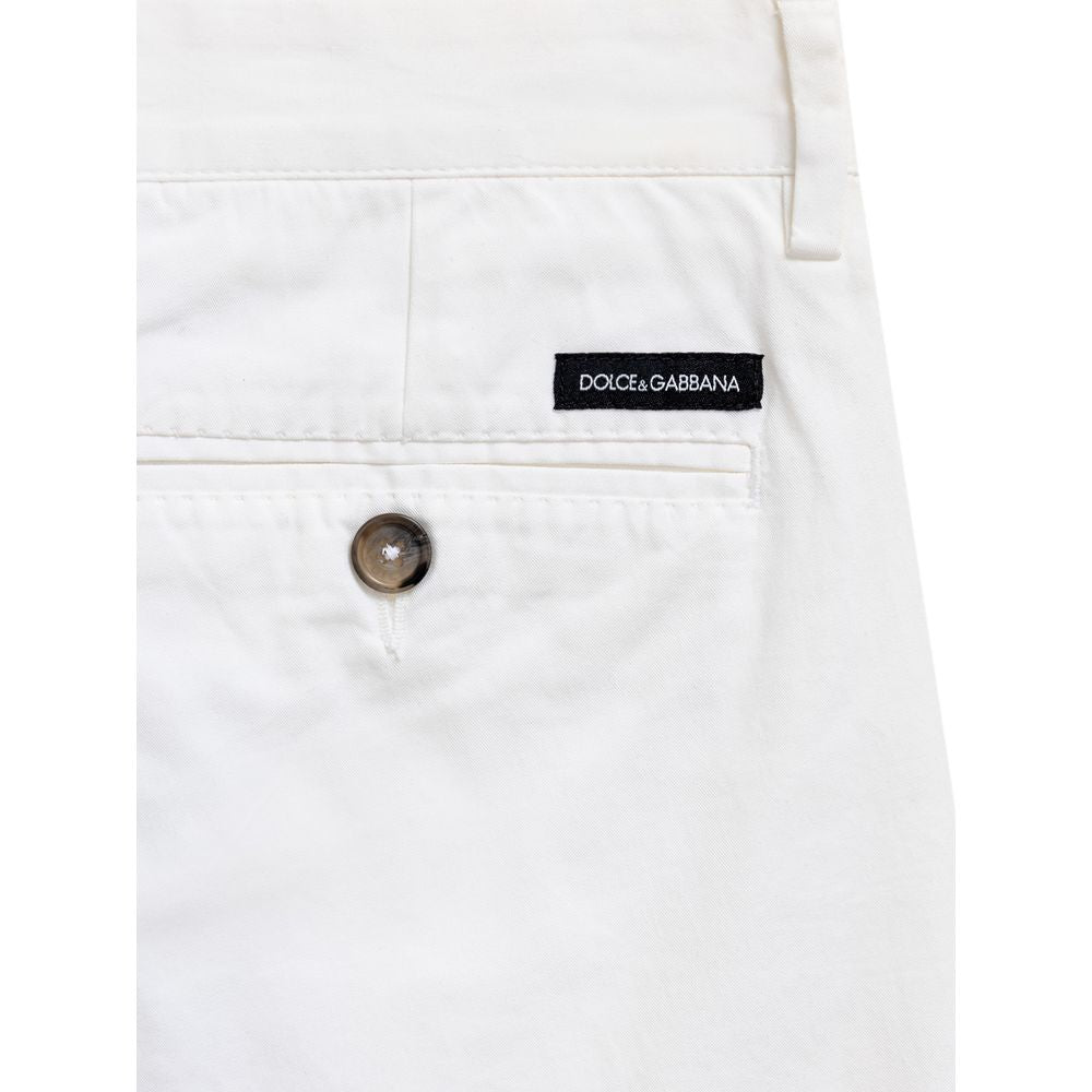 Dolce & Gabbana White Cotton Bermuda Shorts Dolce & Gabbana