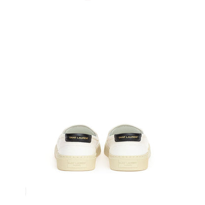 Saint Laurent White Cotton Low Top Sneakers