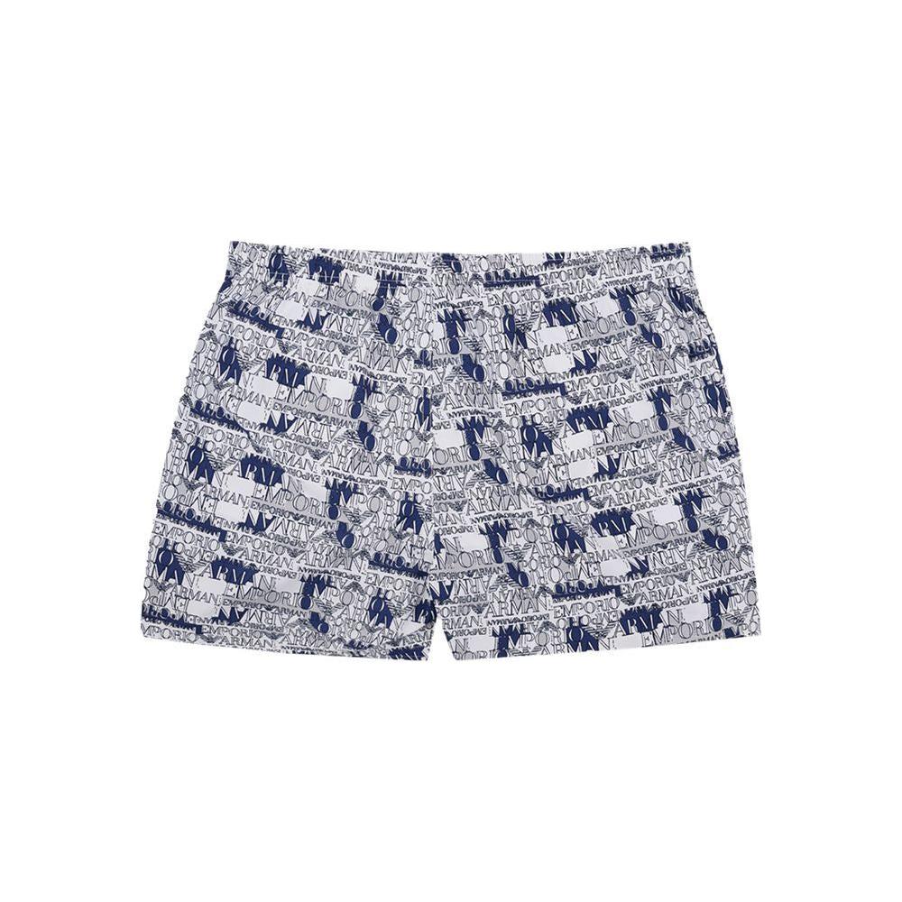 Emporio Armani White Polyester Swim Shorts Emporio Armani