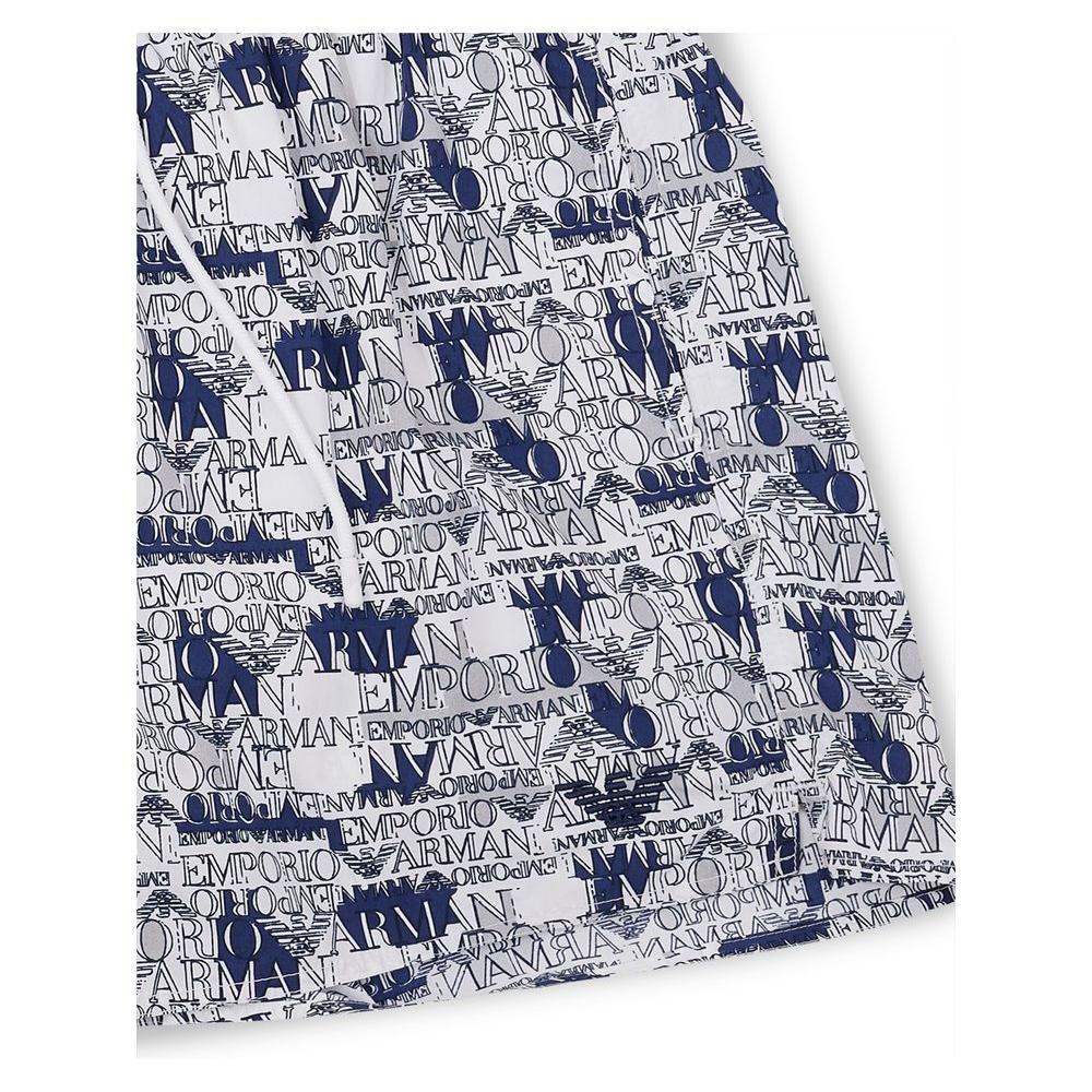 Emporio Armani White Polyester Swim Shorts Emporio Armani