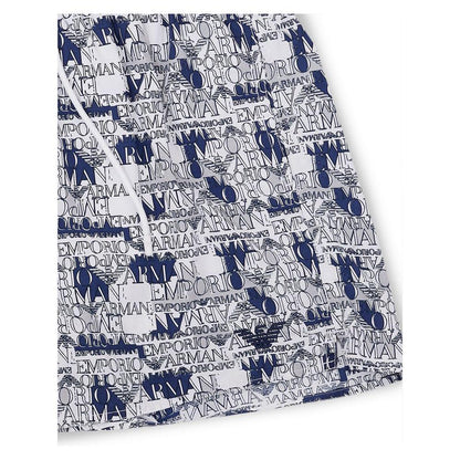 Emporio Armani White Polyester Swim Shorts Emporio Armani