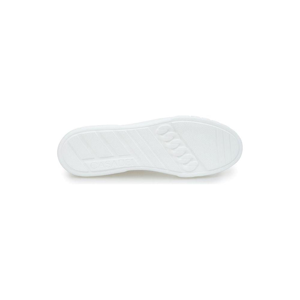 Casadei Sleek White Leather Sneakers