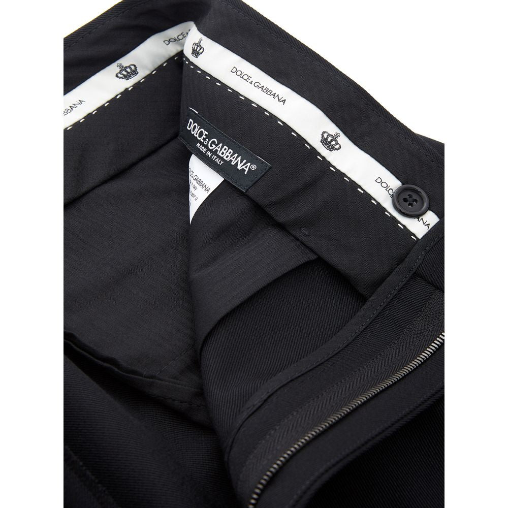 Dolce & Gabbana Black Polyester Dress Pants Dolce & Gabbana
