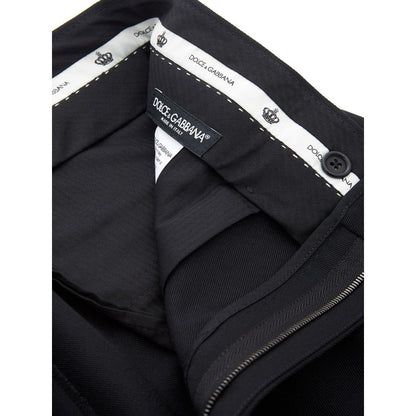 Dolce & Gabbana Black Polyester Dress Pants Dolce & Gabbana