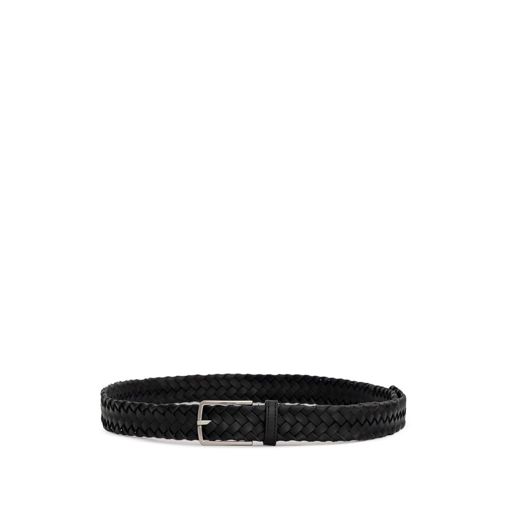 Bottega Veneta Black Leather Belt BO-8913676-100 CM / 40 INCHES