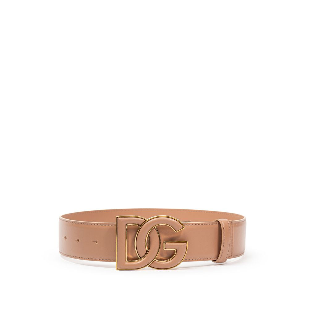 Dolce & Gabbana Pink Leather Belt DO-8227675-75 CM / 30 INCHES