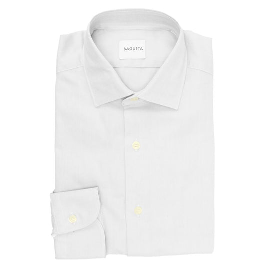 Bagutta White Cotton Men Shirt BA-15232-IT42 | XL