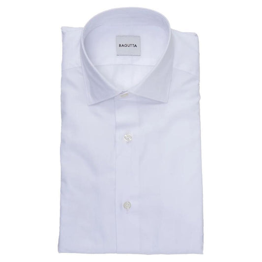 Bagutta White Cotton Shirt BA-15231-IT39 | S