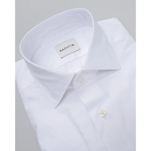 Bagutta White Cotton Shirt BA-15231-IT39 | S