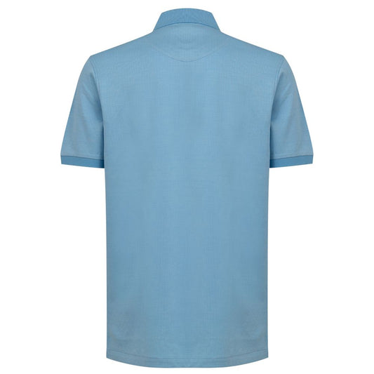 Dunhill Blue Cotton Polo Shirt DU-906267320013813-M
