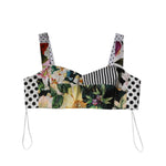 Dolce & Gabbana Multicolor Sweetheart Neck Patchwork Crop Top TSH87142-46