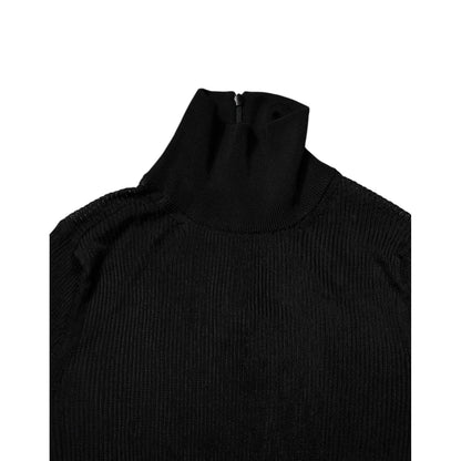 Dolce & Gabbana Black Knit Long Sleeves Turtleneck Slim Top Dolce & Gabbana