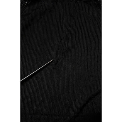 Dolce & Gabbana Black Knit Long Sleeves Turtleneck Slim Top Dolce & Gabbana