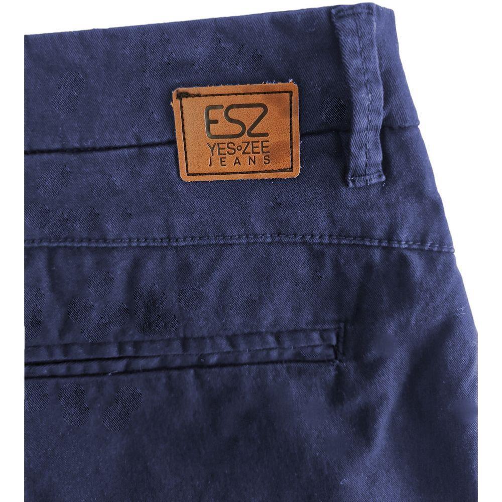 Yes Zee Blue Cotton Short YE-15252-W28