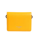 Dolce & Gabbana Yellow Leather Bifold Card Holder Crossbody Bag