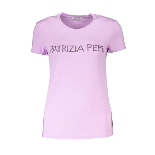 Patrizia Pepe Purple Elastane T-Shirt