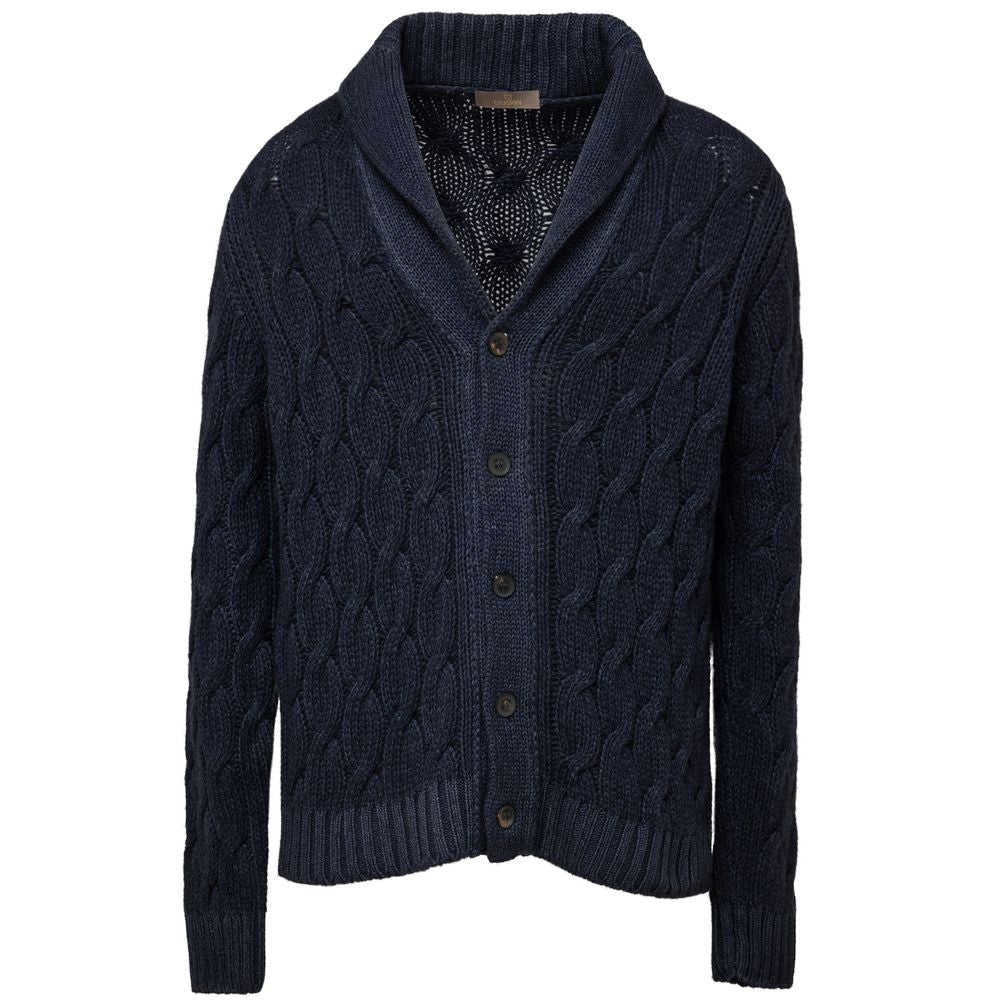Cruciani Blue Cashmere Cardigan CR-8756673-IT50 | L