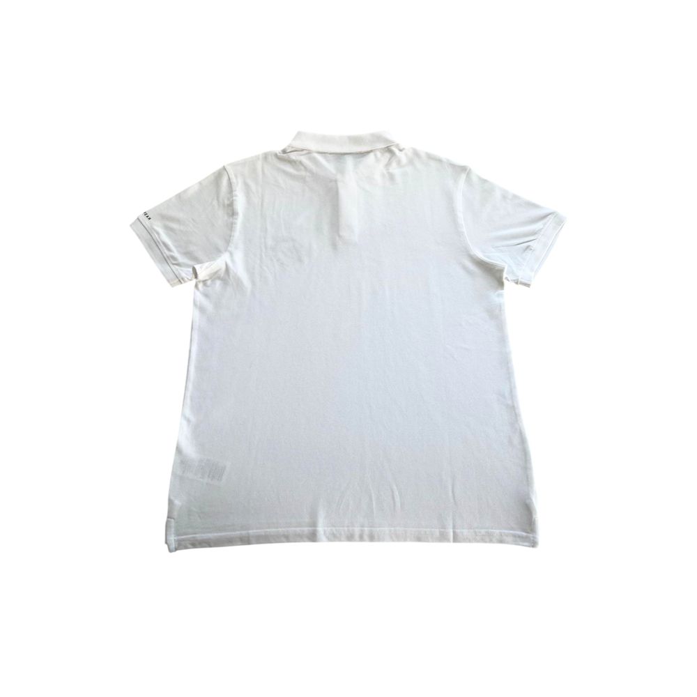 Trussardi Beachwear White Cotton Polo Shirt