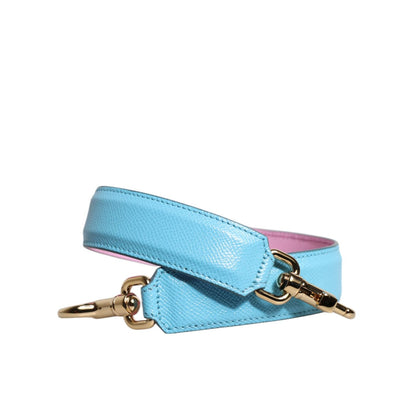 Dolce & Gabbana Pink Blue Leather Handle Bag Shoulder Strap