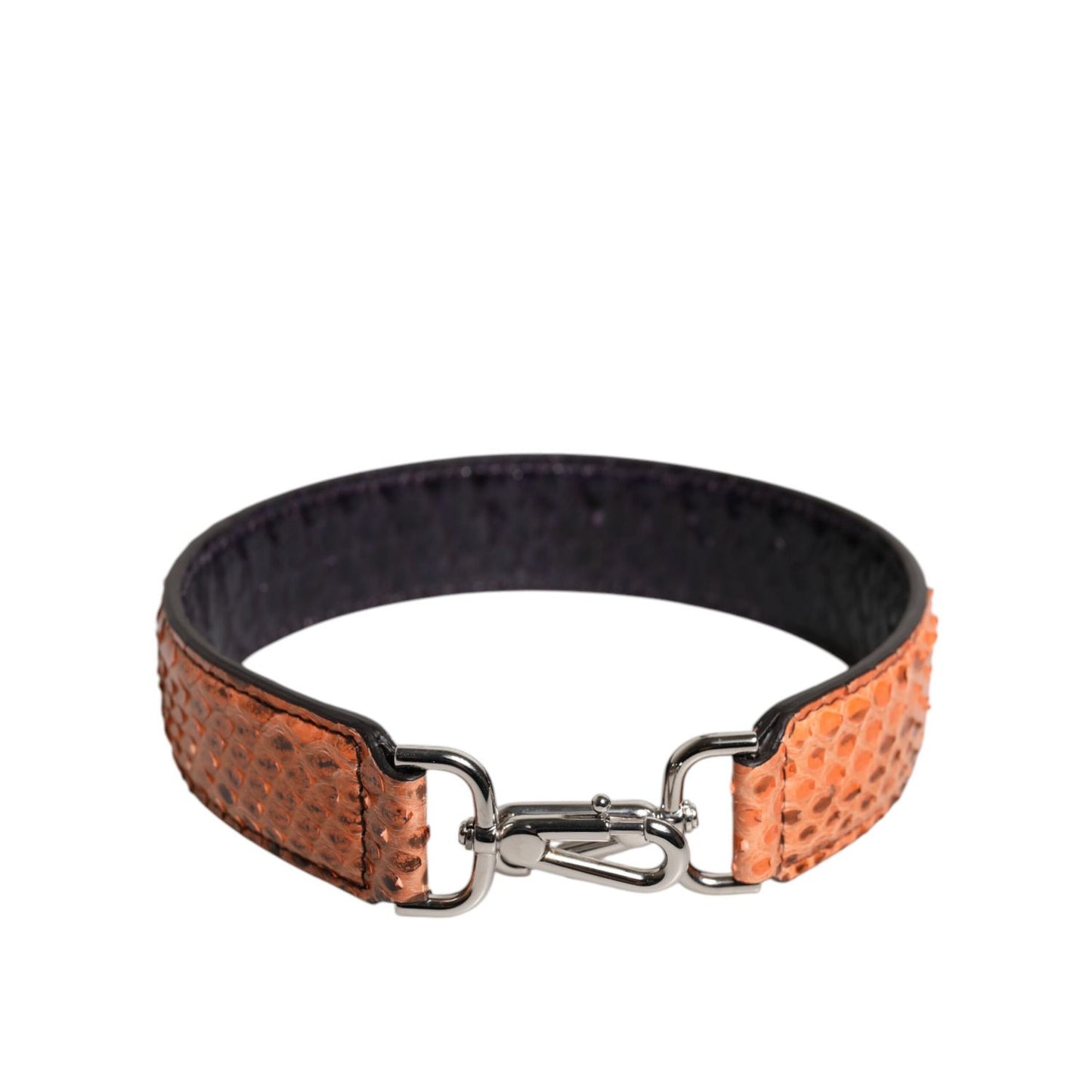 Dolce & Gabbana Black Beige Exotic Leather Bag Shoulder Strap