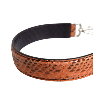 Dolce & Gabbana Black Beige Exotic Leather Bag Shoulder Strap