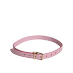 Dolce & Gabbana Pink Leather Gold Logo Metal Waist Buckle Belt WMB481-75