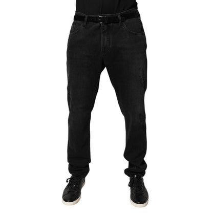 Dolce & Gabbana Black Cotton Skinny Men Denim Jeans Dolce & Gabbana