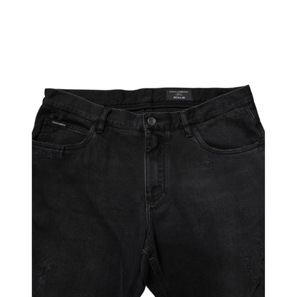 Dolce & Gabbana Black Cotton Skinny Men Denim Jeans Dolce & Gabbana