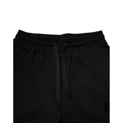 Dolce & Gabbana Black Cotton Mid Waist Jogger Sweatpants Pants Dolce & Gabbana