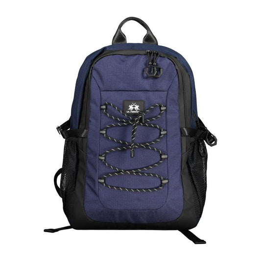 La Martina Blue Polyester Men Backpack LA-20565