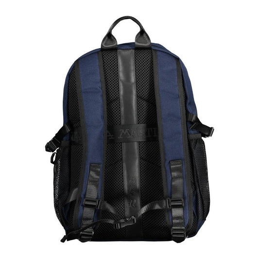 La Martina Blue Polyester Men Backpack LA-20565