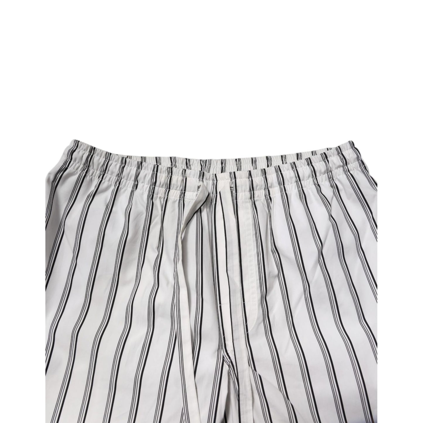 Dolce & Gabbana White Black Stripes Cotton Men Pajama Set Sleepwear Dolce & Gabbana