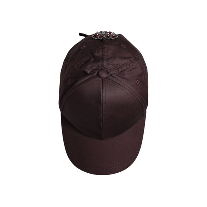 Dolce & Gabbana Brown Cotton DG Crown 6 Panels Baseball Cap