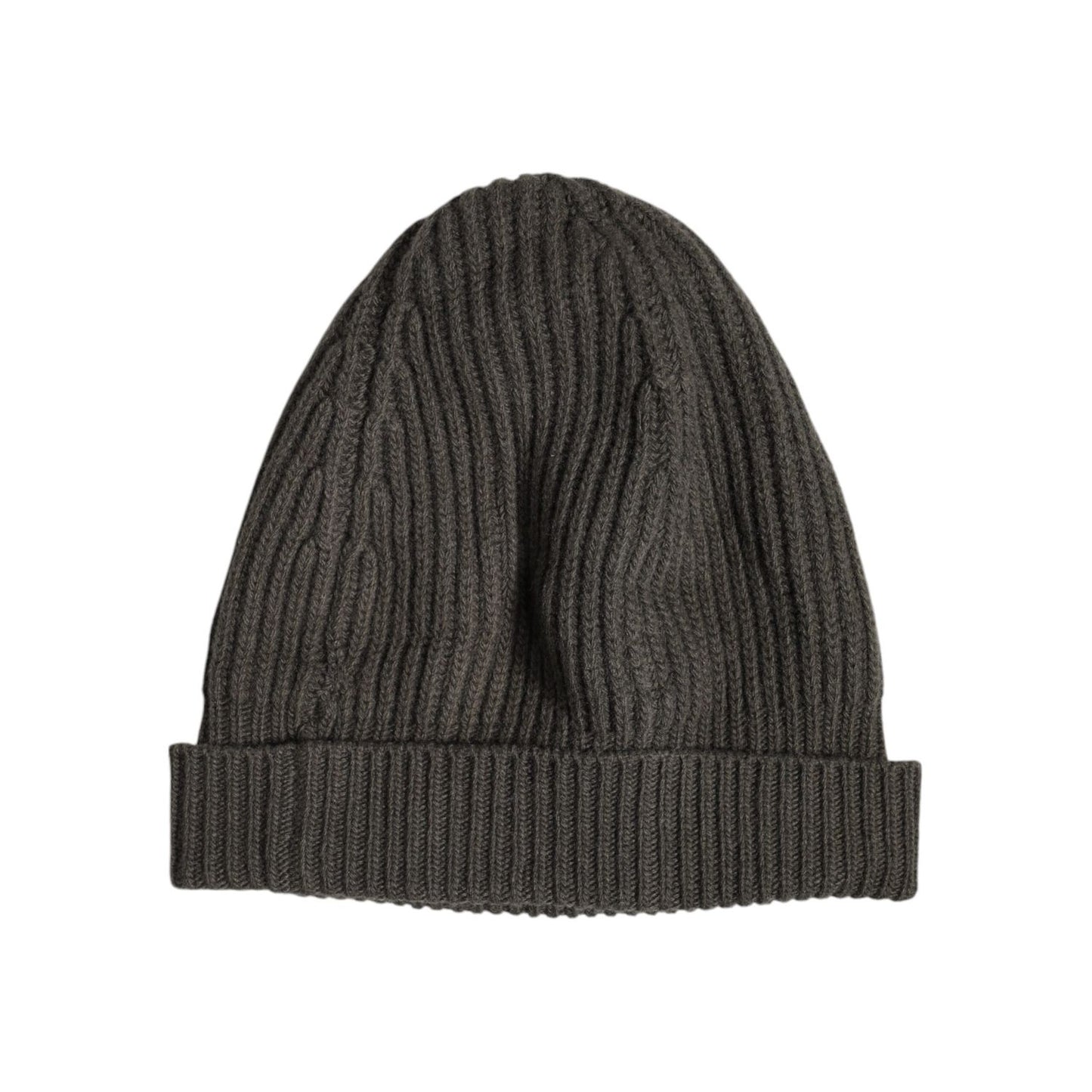 Dolce & Gabbana Green Wool DG Plaque Knitted Winter Beanie Hat