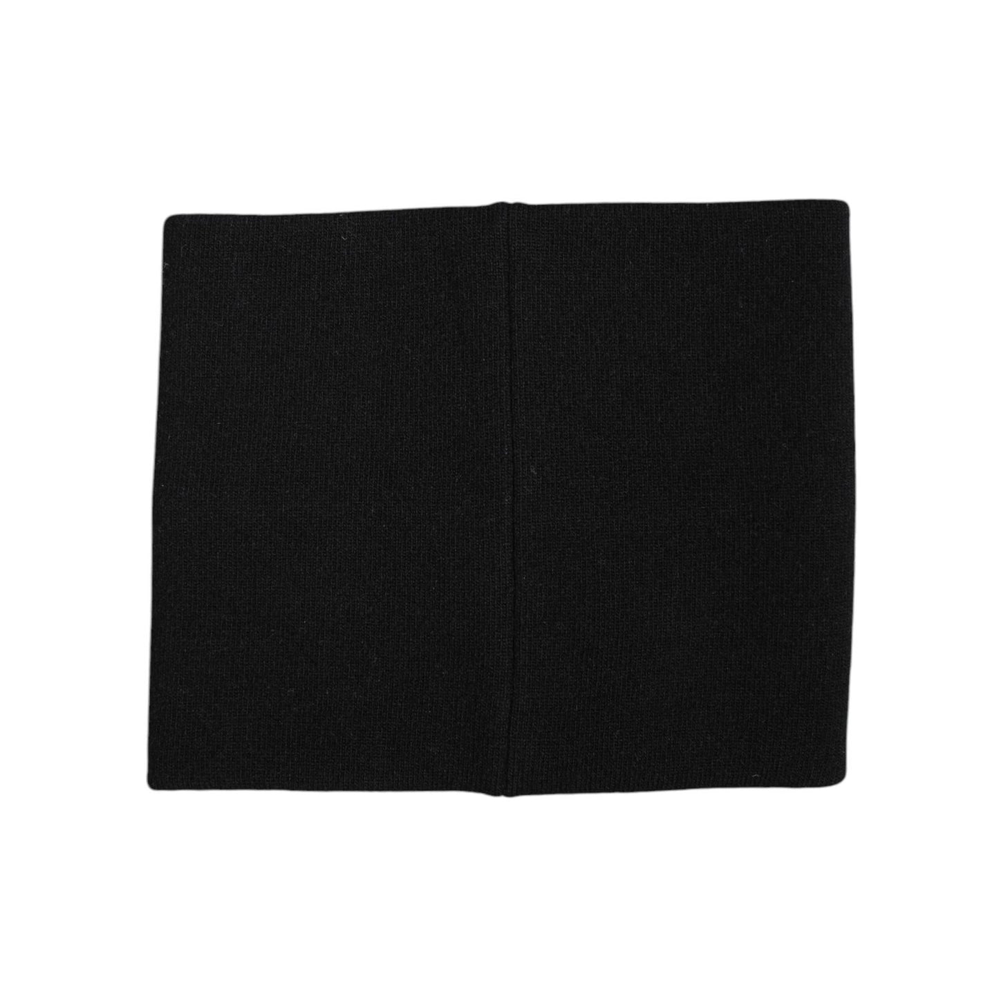 Dolce & Gabbana Black White Logo Print Knitted Neck Warmer Scarf Dolce & Gabbana