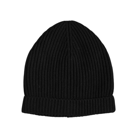 Dolce & Gabbana Black Cashmere Knitted Winter Beanie Hat