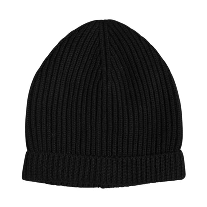 Dolce & Gabbana Black Cashmere Knitted Winter Beanie Hat