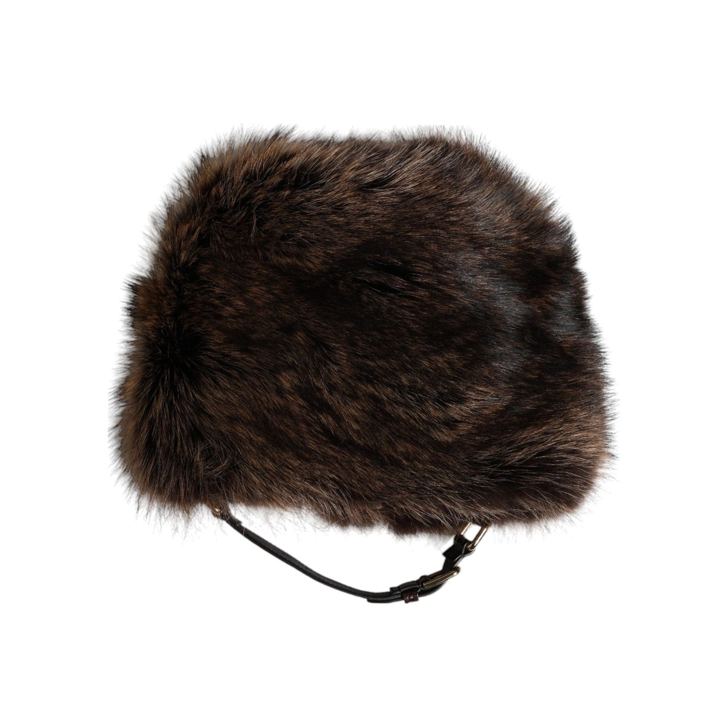 Dolce & Gabbana Brown Fur Women Bucket Hat Dolce & Gabbana