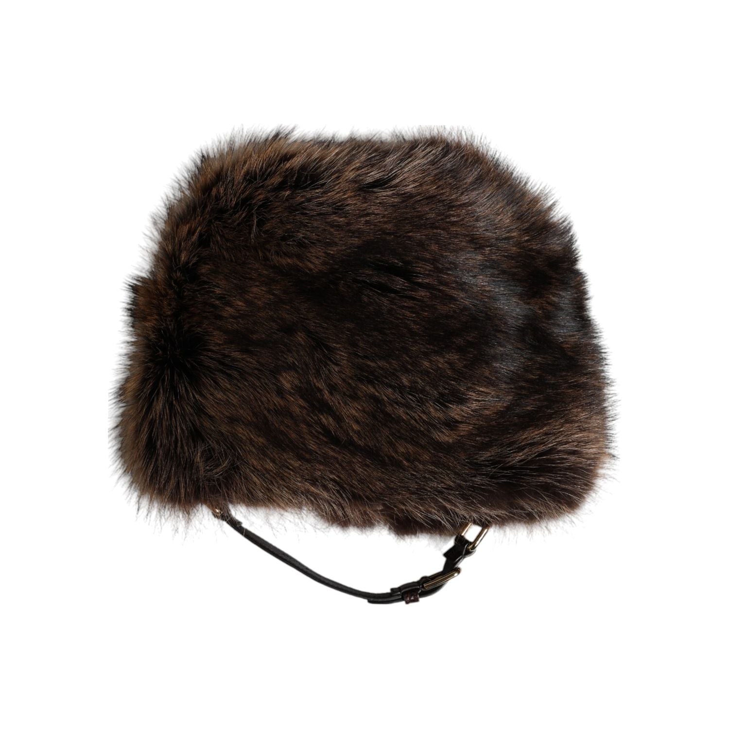 Dolce & Gabbana Brown Fur Women Bucket Hat