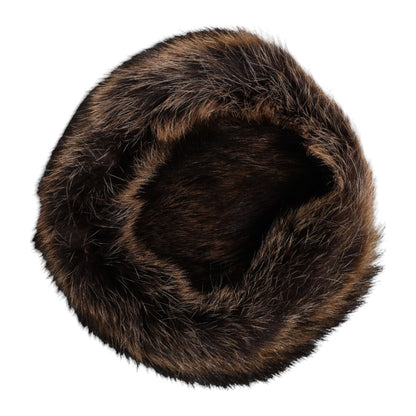 Dolce & Gabbana Brown Fur Women Bucket Hat Dolce & Gabbana