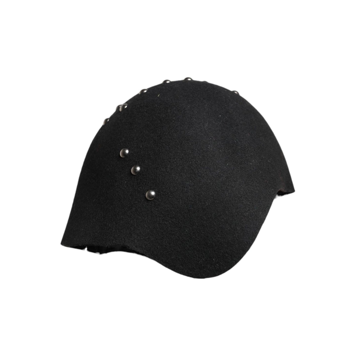 Dolce & Gabbana Black Wool Multicolor Embellished Cloche Hat Dolce & Gabbana