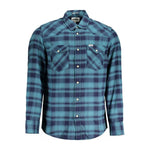 Wrangler Blue Cotton Shirt WR-31636-M